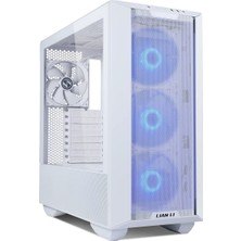 Die Grup Lıan Lı Lancool Iıı Rgb Beyaz Alüminyum/secc/temperli Cam Oyun Kasası 4 × 140 Pwm Fanlı (Argb) - Lancool 3r-W