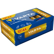 Die Grup Varta Longlife Aa Alkalin Kalem Pil, Lr6, 1,5 V, 12'li Paket
