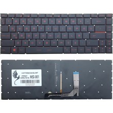 Die Grup Part Master Msı GF65 Thin 10SDR-479US Notebook Ile Uyumlu Klavye Işıklı -Kırmızı-