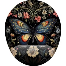 Die Grup Siyah Kelebek Tasarım Bilek Destekli Mouse Pad