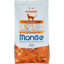 Die Grup Monge Sterilised Tek Proteinli Ördekli Kısırlaştırılmış Kedi Maması 1,5 kg