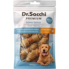 Die Grup Dr.sacchi Premium Tavuk Sargılı Sığır Derisi Doğal Düğüm Kemik Tahılsız Köpek Ödülü 2“ 12-13 gr 8'li