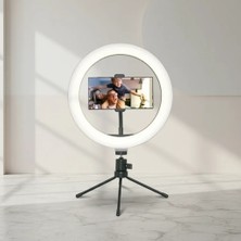 Uravas Store 72 LED Telefon Çekim Lambası 8 Inç Ring Aydınlatma Kiti Tripodlu Selfie Işığı