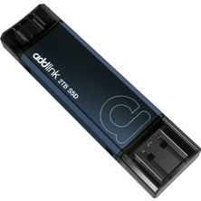 Die Grup Addlink P50 2tb Harici SSD USB C, 1.050 Mb/sn'ye Kadar, USB 3.2 Gen2 Tip-C + USB A Bellek Çubuğu iPhone 15,16,17/mac/ipad/android Telefon/dizüstü/ps5/creator/aı Dizüstü Bilgisayar/oyun Bilgisayarı