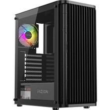 Die Grup Fazeon F20 650W 80PLUS Bronze Mesh 4X120MM Argb Fanlı E-Atx Siyah Bilgisayar Kasası