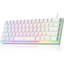 Die Grup Magegee Mini%60 Oyun Klavyesi, Yükseltme Rgb Arkadan Aydınlatmalı 61 Anahtar Ultra Kompakt Klavye, TS91 Ergonomik Su Geçirmez Mekanik Hissetme Ofis Bilgisayar Klavyesi, Pc, Mac, Ps4, Xbox One Oyuncu
