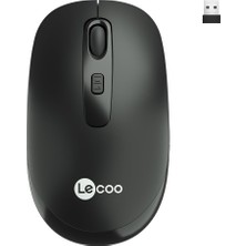 Die Grup Lecoo WS205 2.4 Ghz Kablosuz Sağ ve Sol Elle Kullanıma Uygun 10 M Kullanım Mesafesi Yüksek Hızlı Kaydırma 1600DPI 4 Tuşlu Optik Mouse Siyah