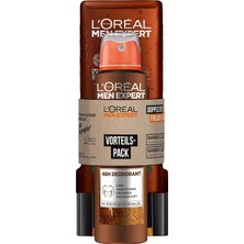 Die Grup L'oréal Men Expert Erkekler Için Xxl Duş Jeli ve Deodorant Spreyi Içeren, Sedir Ağacı Esansiyel Yağı Içerikli, Erkek Hediye Seti, Berber Kulübü Seti, 1 x 400 Ml, 1 x 150 ml