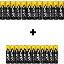 Die Grup Varta Super Heavy Duty Toplam 24 Adet Özel Pil PAKETI(12AA 12AAA)12 Adet Ince 12 Adet Kalın Pildir