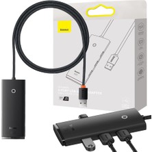 Die Grup Baseus Lite 4nanü 1 Arada Multifonksiyonal Usb-A Hub Şarj Istasyonu- Siyah