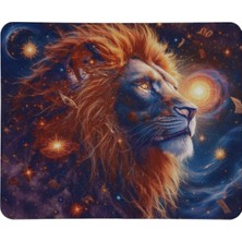 Die Grup Burç Desenli Tip Kaymaz Taban Optik Bilgisayar Notebook Mouse Pad Maus Pad (Aslan Burcu)