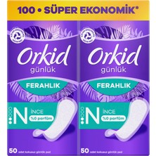 Die Grup Orkid Yaprak Günlük Ped Normal Süper Ekonomik Paket 100 Adet Ped