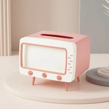 Uravas Store Masa Üstü Dekoratif Telefon Standı ve Kağıt Mendil Kutusu Retro Tasarım