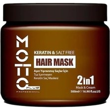 Die Grup Motto Plus Professional Yavaş Uzayan Aşırı Yıpranmış Saçlar Için Tuz Içermeyen Keratin Maskesi 500 ml