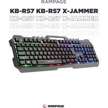 Die Grup Rampage KB-R57 X-Jammer Gökkuşağı Aydınlatmalı USB Tam Türkçe Gaming Oyuncu Klavyesi