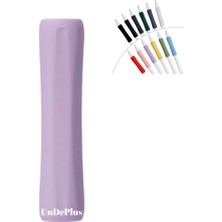 Die Grup Pencil 1. Nesil / 2. Nesil/usb-C/pro Uyumlu Parmak Desteği Silikon Dokunmatik Kalem Tutacağı 01 Lavender