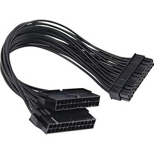 Die Grup Alfais 5145 24 Pin Atx Dual Psu Çoklayıcı Adaptör Anakart Mining Kablosu