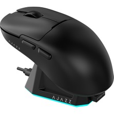 Die Grup Coverzone Ajazz AJ159P Mc 3 Modlu 1000Hz 12.000 Dpı Manyetik Şarj Istasyonlu Paw 3311 Optik Sensör Gaming Mouse (Siyah)