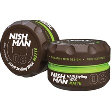 Die Grup Nishman Saç Şekillendirici Wax 08 Matte, 150 ml | Tüm Saç Tipleri | Ekstra Güçlü, Doğal ve Matt Görünüm