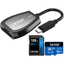 Die Grup Lexar LRW470U USB Type-C Çift Yuvalı Kart Okuyucu