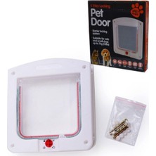 Die Grup Esareticaret Pet Door 4 Yollu Kedi Kapısı, 22X20X3CM, Beyaz