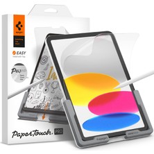Die Grup Spigen iPad 11" (2025) / 10.9" (2022) ile Uyumlu Kolay Kurulum Defter Kağıt Hissiyatlı Ekran Koruyucu Paper Touch Pro Tray Şeffaf - AFL05537 (Spigen Tr Garantili)