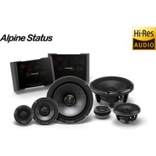 Die Grup Alpine HDZ-653 Alpine Status Hi-Res 6-1/2" (16,5 Cm) 3 Yollu Komponent Hoparlör Seti