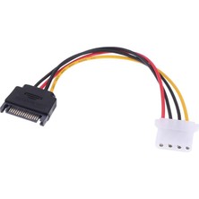 Die Grup Lunatic 4348 Sata Kasa HDD Dişi Erkek 4 Pin Power Molex Güç Kablosu 20 cm
