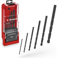 Aesco Orijinal Einhell 6 Parça Hss-R Metal Matkap Ucu Seti (Hss 4241 Çelik, Siyah Oksitli, 135° Uç Açısı, Haddelenmiş Tip N Helis, Yuvarlak Sap, Saklama Kutusu Dahil)