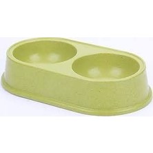 Die Grup Bamboo Ikili Mama ve Su Kabı (290 ml x 2) Kedi ve Köpek (Yeşil)