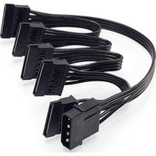 Die Grup Alfais 4355 Molex Ide 4 Pin To 5 Port Sata Power HDD Güç Çoklayıcı Kablosu