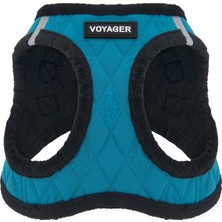 Die Grup Voyager Step-In Peluş Köpek Koşum Takımı - Yumuşak Peluş, En Iyi Evcil Hayvan Malzemelerinden Küçük ve Orta Boy Köpekler Için Atlamalı Yelek Koşum Takımı - Turkuaz Peluş, Xs (Göğüs: 13-14,5 Inç)