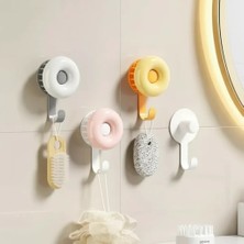 Uravas Store Silikon Uçlu Duş Saç Derisi Masaj Fırçası Askılı Banyo Tarağı