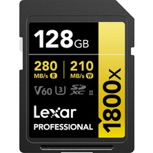 Die Grup Lexar Prof 128GB 1800X Sdxc Uhs-Iı 270MB/S Read 180MB/S Write C10 V60 U3