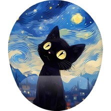 Die Grup Van Gogh Kedi Bilek Destekli Mouse Pad