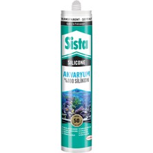 Die Grup Sista Silikon Mastik Aquarium, Balıklara Zarar Vermeyen Akvaryum Silikonu, Uv Dirençli Silikon Mastik, Elastikiyeti Yüksek Güçlü Yapıştırıcı, 1X280ML