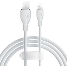 Die Grup Baseus Pudding Hızlı Şarj Özellikli Lightning Kablo 2.4A, 1.2 Metre, Beyaz
