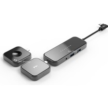 Die Grup Feeltek 8-In-1 Usb-C Hub Çoklayıcı | 100W Pd, 4K Hdmı, Qi Kablosuz Şarj | MacBook Uyumlu Premium Usb-C Hub Siyah