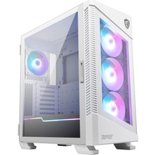 Die Grup Msı Mpg Velox 100R 4X120MM Argb Fan Temperli Cam USB 3.2 Type-C Atx Mid-Tower Beyaz Gaming (Oyuncu) Kasa