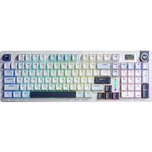 Die Grup Aula S98 Pro 3 Modlu Rgb Hot Swap Mekanik Star Vector Switch Kablosuz Makrolu Klavye Lacivert