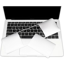 Die Grup Mcstorey MacBook Pro 13 Inç Trackpad Koruyucu ve Palm Koruyucu A2338 M1 M2 A2251 A2289 Uyumlu Touch Bar Avuç Içi Koruma Seti Gümüş