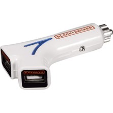 Die Grup Black+Decker PIUSB2BE 3.1 Amper Çift Çıkışlı USB Araç Şarj Cihazı