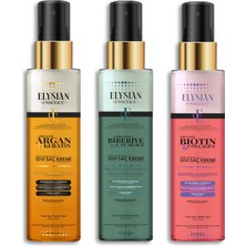 Die Grup Elysian Essence 3’lü Sıvı Saç Kremi Seti - Biotin & Collagen - Organik Argan & Keratin - Biberiye & Çay Ağacı Durulanmayan, Saç Dökülmesi Karşıtı, Hızlı Uzama Etkili Bakım Spreyi