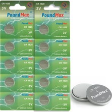 Die Grup 10 x Poundmax 1620 CR1620 DL1620 3V Lityum Madeni Para Pilleri