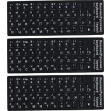 Die Grup Mn6 MR01 Rusça Klavye Sticker/3 Adet-Laptop Pc Uymlu-Silinmez/rusça Ingilizce Klavye Etiketi