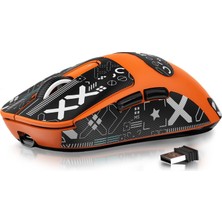 Die Grup Attack Shark X3 Superlight Kablosuz Gaming Mouse – 49G Ultra Hafif Fare, 26000 Dpı Pixart PAW3395 Sensör, Bt/2.4g/kablolu Üçlü Mod, 200 Saat Pil Ömrü, Ptfe Ayaklar, Pc/xbox/ps/mac – Orange