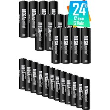 Die Grup 24LÜ Set (12 Aa + 12 Aaa) Ince ve Kalın Kalem Pil Kumanda Pili Saat Pili Zn-C 1.5V