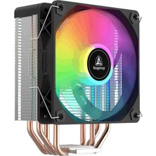 Die Grup Segotep Fı4 Rgb Cpu Hava Soğutucu, 120MM Fan, LGA1700/AM5 Uyumlu, Çok Renkli LED Aydınlatmalı, Bakır Isı Boruları