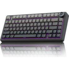 Die Grup Aula F75 Mekanik Rgb Tkl Reaper Switch Kablosuz Makrolu Hot Swap Klavye Gradyan Gri