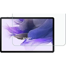 Die Grup Engo Samsung Galaxy Tab S7 Fe 12.4 Inç SM-T730 Ile Uyumlu Ekran Koruyucu 9h Temperli Kırılmaz Esnek Nano Cam, Çizilmeye ve Darbeye Dayanıklı Koruma, Hd Şeffaf